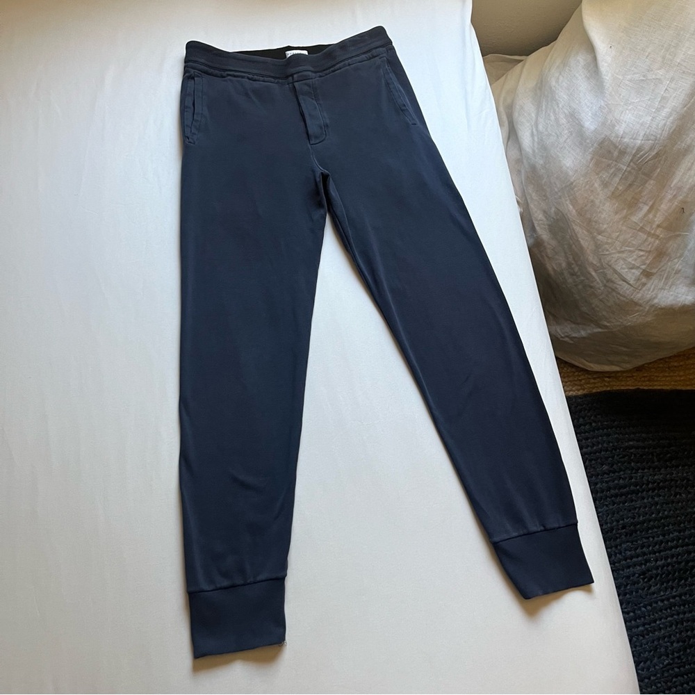 HOMECORE navy blue cotton elastane blend knit elastic waist jogger sweat pants